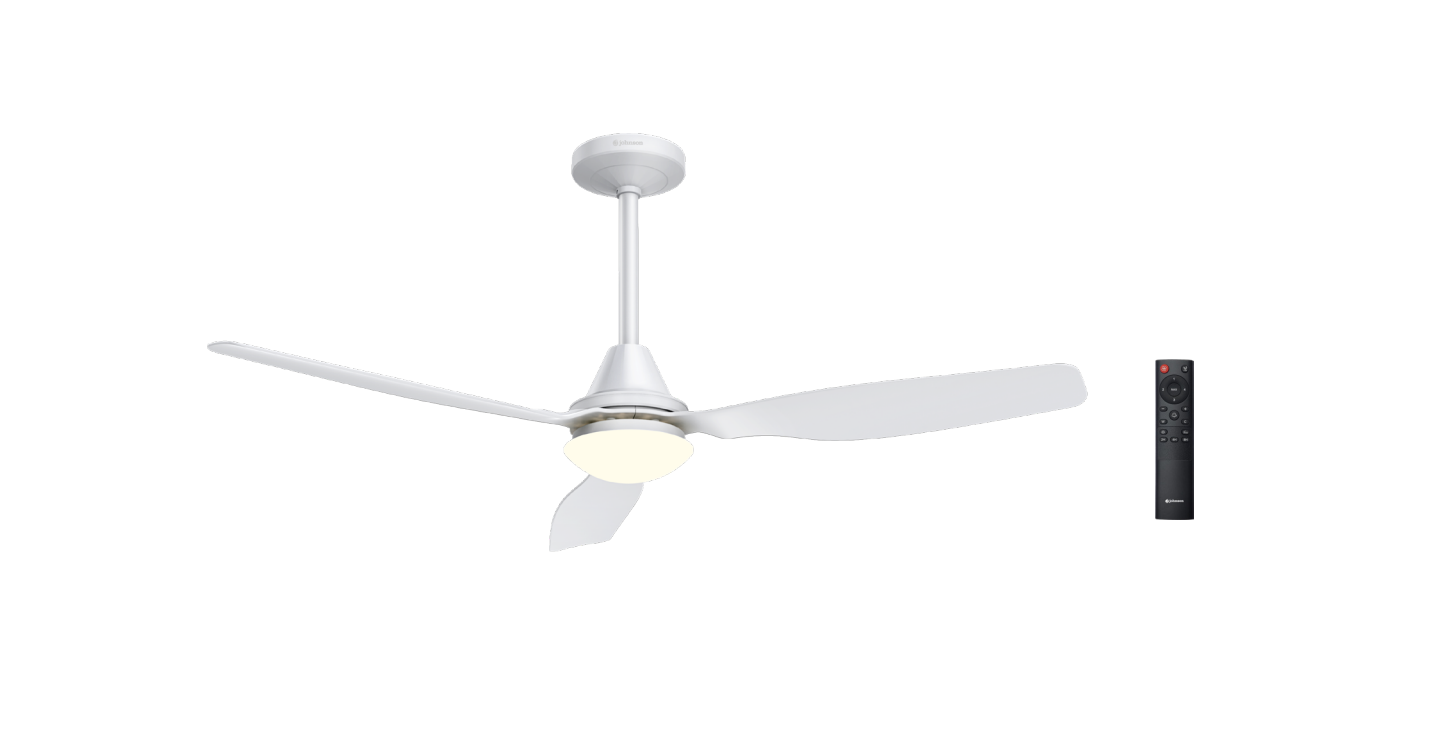 Ventilador de Techo JOHNSON VIRO48T Ventilador de Techo JOHNSON VIRO48T: motor DC, luz LED y mando a distancia